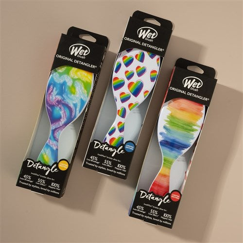 Wet Brush Original Detangler Hair Brush Rainbow (Color Me Mine) - Hearts