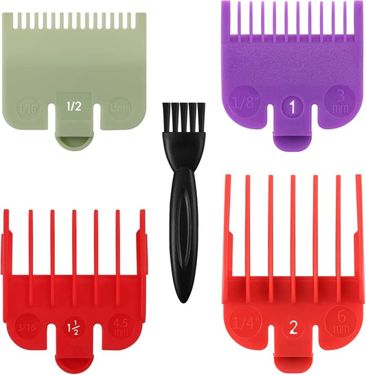 Wahl Professional Clipper Guide 4 Pack with Cutting Lengths from 1/8" to 1/2", For Professional Barbers and Stylists